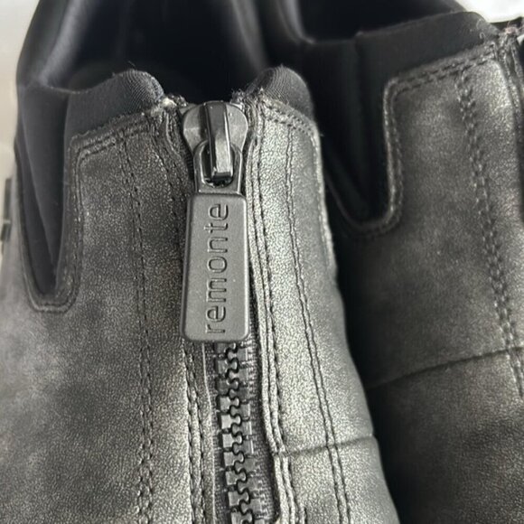 Remonte Front Zip Metallic Shoes Sz 38 - Picture 5 of 12